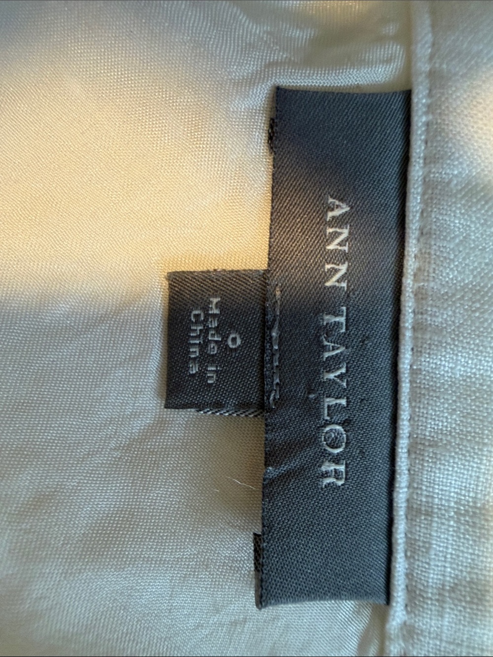 Ann Taylor White A-Line Skirt with Pink Floral Embroidery - Picture 3 of 6